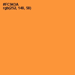 #FC943A - Neon Carrot Color Image