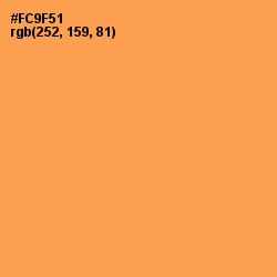 #FC9F51 - Tan Hide Color Image