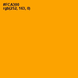 #FCA300 - Orange Peel Color Image