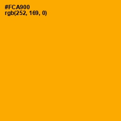 #FCA900 - Yellow Sea Color Image