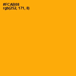 #FCAB08 - Yellow Sea Color Image