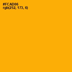 #FCAD06 - Yellow Sea Color Image