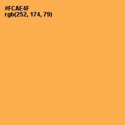 #FCAE4F - Yellow Orange Color Image