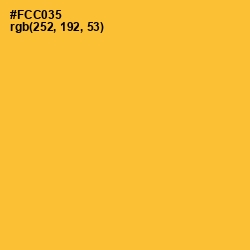 #FCC035 - Saffron Color Image