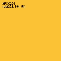 #FCC236 - Saffron Color Image