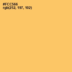 #FCC566 - Goldenrod Color Image