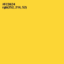 #FCD634 - Bright Sun Color Image