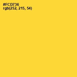 #FCD736 - Bright Sun Color Image