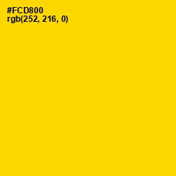 #FCD800 - School bus Yellow Color Image