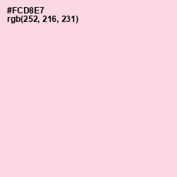 #FCD8E7 - Pig Pink Color Image