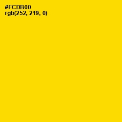 #FCDB00 - School bus Yellow Color Image