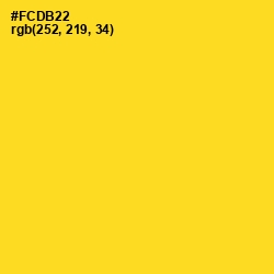 #FCDB22 - Golden Dream Color Image