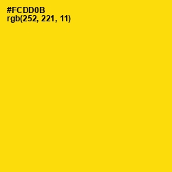 #FCDD0B - School bus Yellow Color Image