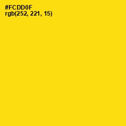 #FCDD0F - School bus Yellow Color Image