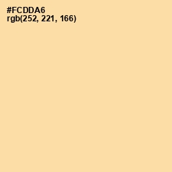 #FCDDA6 - Peach Yellow Color Image