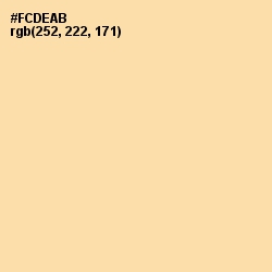 #FCDEAB - Peach Yellow Color Image