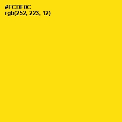 #FCDF0C - School bus Yellow Color Image