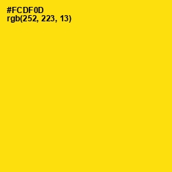 #FCDF0D - School bus Yellow Color Image