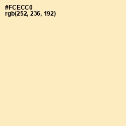 #FCECC0 - Egg White Color Image