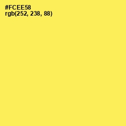 #FCEE58 - Candy Corn Color Image