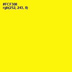 #FCF308 - Yellow Color Image