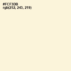 #FCF3DB - Bleach White Color Image