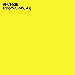 #FCF52B - Golden Fizz Color Image