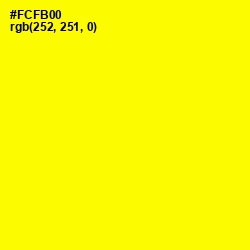 #FCFB00 - Yellow Color Image