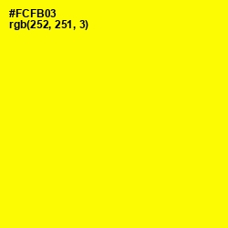 #FCFB03 - Yellow Color Image