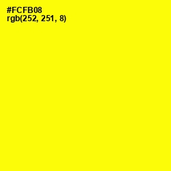 #FCFB08 - Yellow Color Image