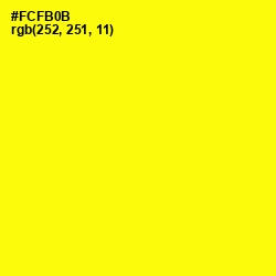 #FCFB0B - Yellow Color Image