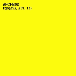 #FCFB0D - Yellow Color Image