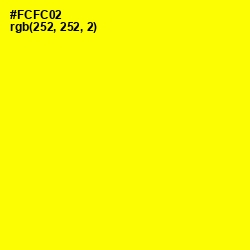 #FCFC02 - Yellow Color Image