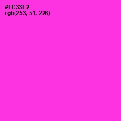 #FD33E2 - Razzle Dazzle Rose Color Image