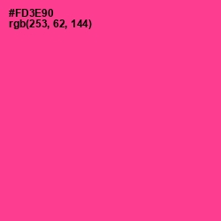 #FD3E90 - Wild Strawberry Color Image