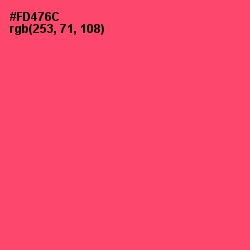 #FD476C - Carnation Color Image