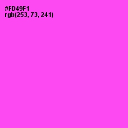 #FD49F1 - Pink Flamingo Color Image