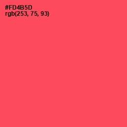 #FD4B5D - Sunset Orange Color Image