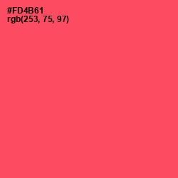 #FD4B61 - Carnation Color Image