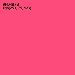 #FD4B7B - Wild Watermelon Color Image