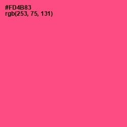 #FD4B83 - French Rose Color Image