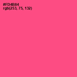 #FD4B84 - French Rose Color Image