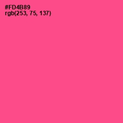 #FD4B89 - French Rose Color Image