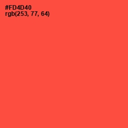 #FD4D40 - Sunset Orange Color Image