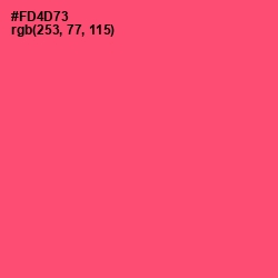 #FD4D73 - Wild Watermelon Color Image