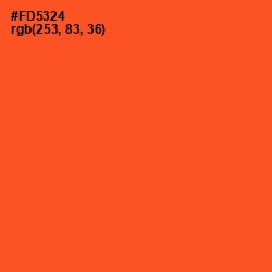 #FD5324 - Flamingo Color Image