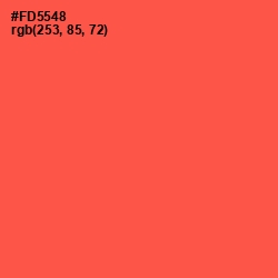 #FD5548 - Sunset Orange Color Image