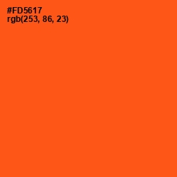 #FD5617 - International Orange Color Image
