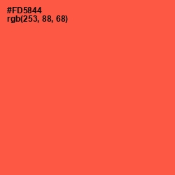 #FD5844 - Sunset Orange Color Image