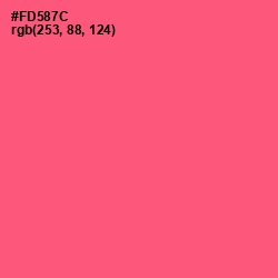#FD587C - Wild Watermelon Color Image